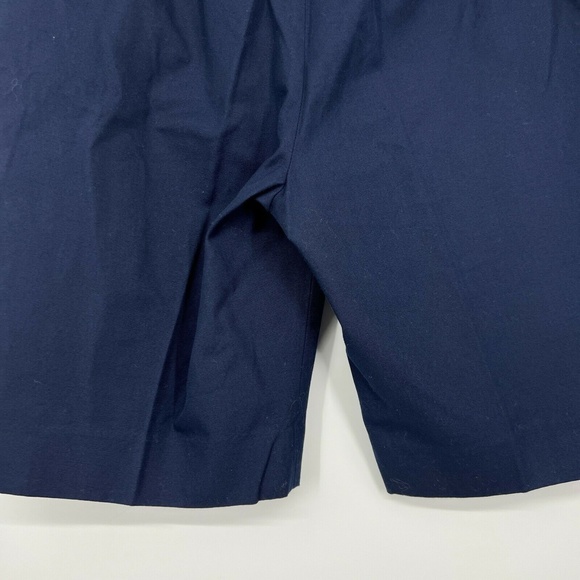 Lauren Ralph Lauren Shorts Womens 10 Petite Bermuda Navy Blue High Rise Cotton - Picture 7 of 7